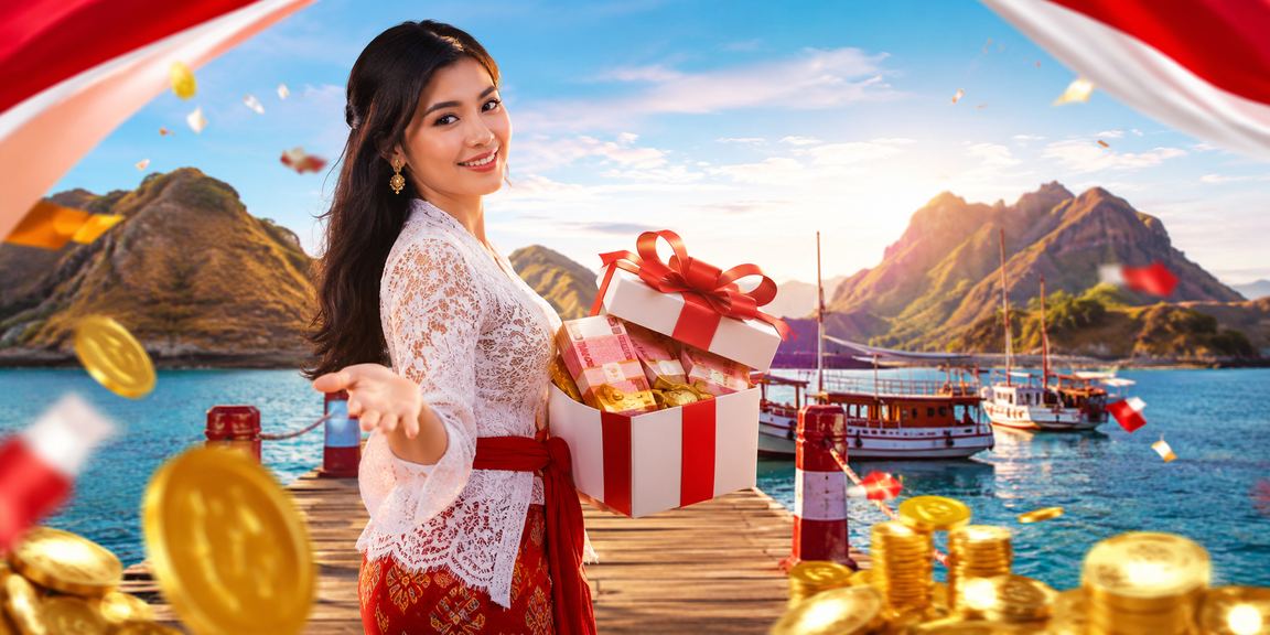 Model menampilkan suasana taruhan kasino modern dengan layar digital