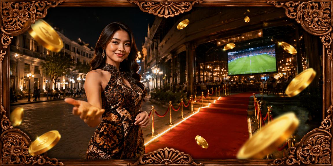 Model perempuan Vietnam memantau layar taruhan kasino dengan konsentrasi penuh